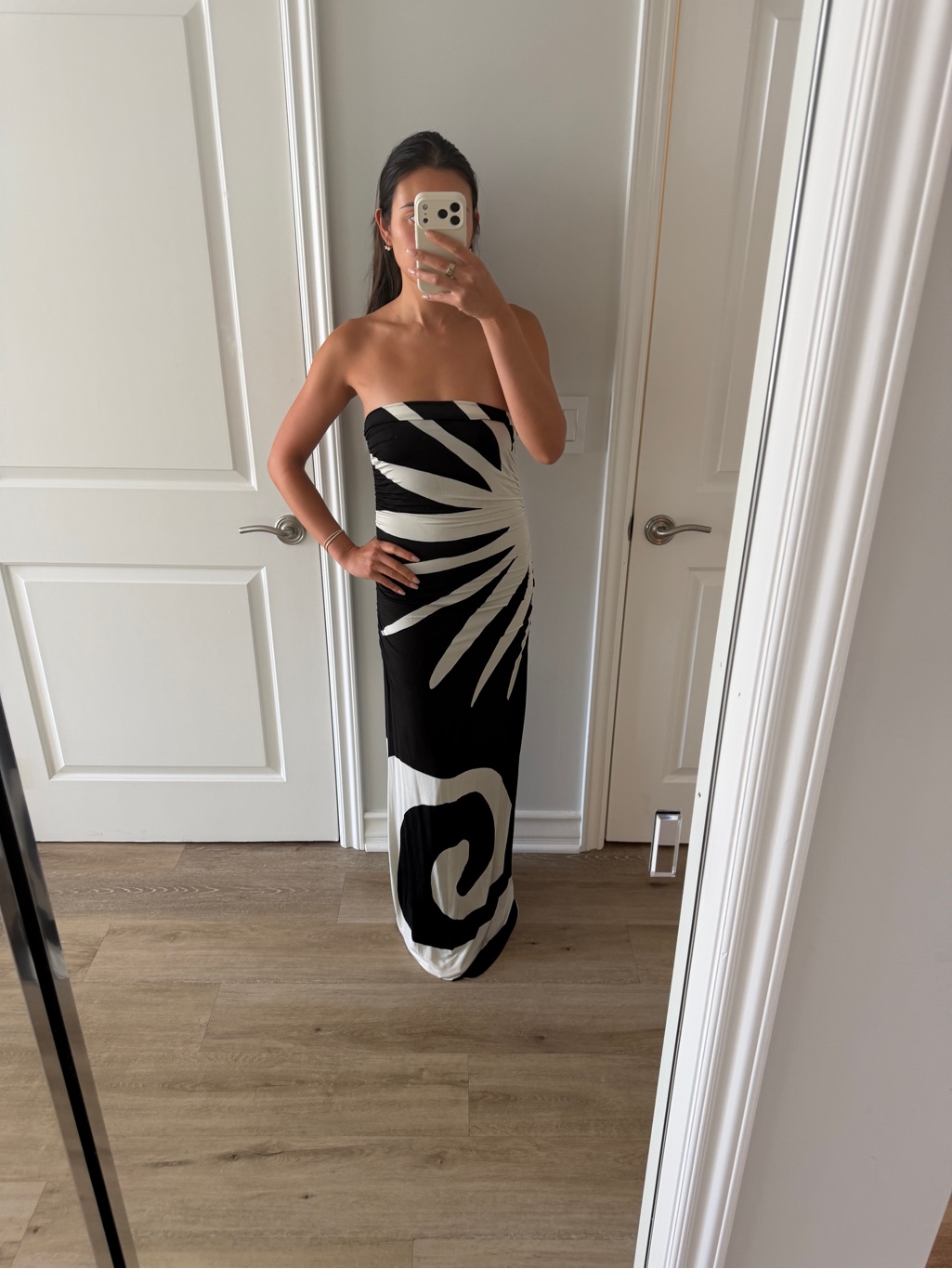 Cala De La Cruz Daphne Printed Tube Dress Small — image 2 of 3